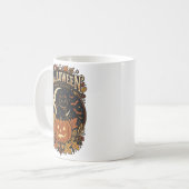 Oude Halloween Zwarte Kat Mok (Voorkant links)
