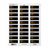 Oude Halloween Zwarte Katten Etiket (Full Sheet)