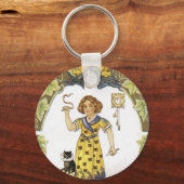 Oude Halloweenkaart Sleutelhanger (Voorkant)
