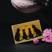 Oude Halloweenkatten en Jack O'Lantern Rechthoekige Sticker