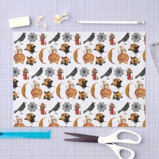 Oude Halloweenpatroon Decoupage Tissuepapier (Craft)