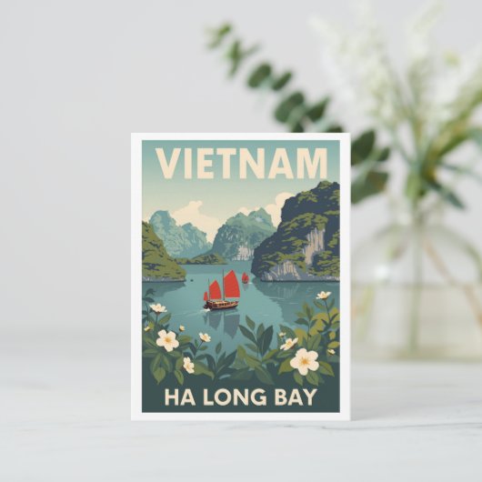Oude Halong-baai Briefkaart (Staand voorkant)