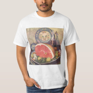 Oude hamdiner met groene bonen en aardappelen t-shirt