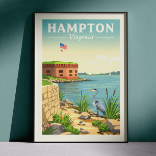 Oude Hampton Virginia Poster