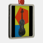 Oude hand schilderd Violin Metalen Ornament (Rechts)