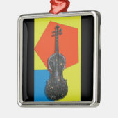 Oude hand schilderd Violin Metalen Ornament (Links)