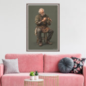 Oude handen canvas afdruk (Insitu (Woonkamer))