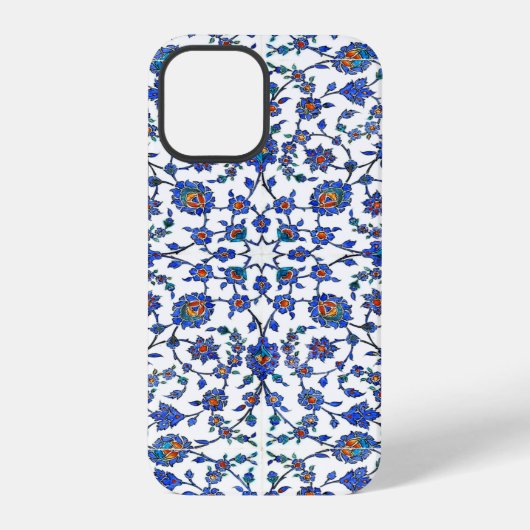 Oude Handgemaakte Turkse Bloemtegels Patroon iPhone Hoesje (Achterkant)