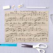 Oude handgeschreven bladmuziek tissuepapier (Craft)