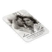 Oude handgeschreven tekst Save The Date foto Magneet (Rechterzijde)