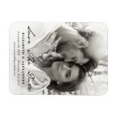 Oude handgeschreven tekst Save The Date foto Magneet (Horizontaal)