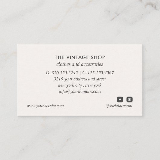 Oude  handkleding met leder visitekaartje (Achterkant)