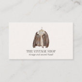 Oude  handkleding met leder visitekaartje (Voorkant)