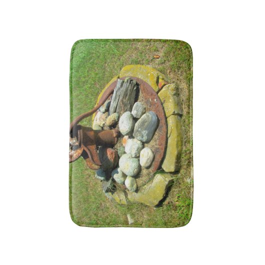 Oude handpomp goed badmat (Voorkant Verticaal)