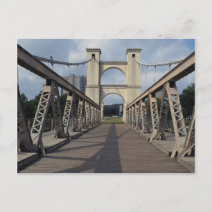 Oude hangbrug, historische Waco-site, Texas Briefkaart