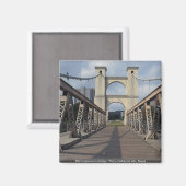 Oude hangbrug, Waco historische site, Texas Magneet (Voorkant / Achterkant)