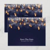 Oude Hangende Lichtpeertjes Rustieke Save the Date Aankondigingskaart (Voorkant / Achterkant)