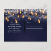 Oude Hangende Lichtpeertjes Rustieke Save the Date Aankondigingskaart (Achterkant)