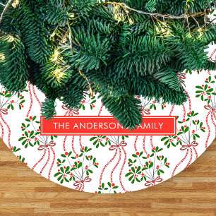 Oude Hangende Maretak Kerstpatroon Fleece Kerstboom Rok