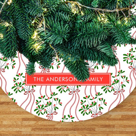 Oude Hangende Maretak Kerstpatroon Fleece Kerstboom Rok