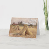 Oude Happy Thanksgiving Corn Stooks Bray Church Kaart (Voorkant)
