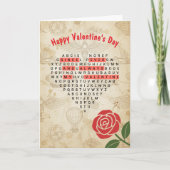 Oude Happy Valentijnskaart, mannen, hart Feestdagen Kaart (Voorkant)