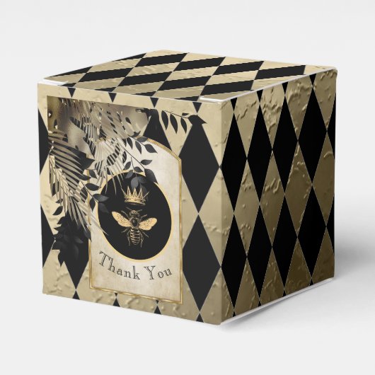 Oude Harlekijn Koningin Bee Dank je  Bedankdoosjes (Voorkant Zijde)