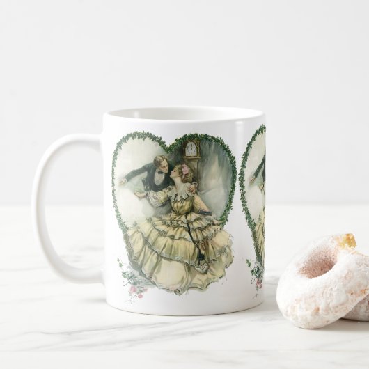 Oude Harrison Fisher, Kerstbruid en -bruidegom Koffiemok (Met donut)