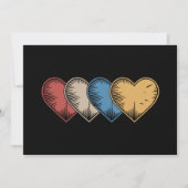 Oude Harten Cool Retro Valentijnsdag Cadeau Kaart (Voorkant)