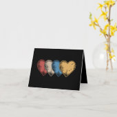 Oude Harten Cool Retro Valentijnsdag Cadeau Kaart (Gele Bloem)