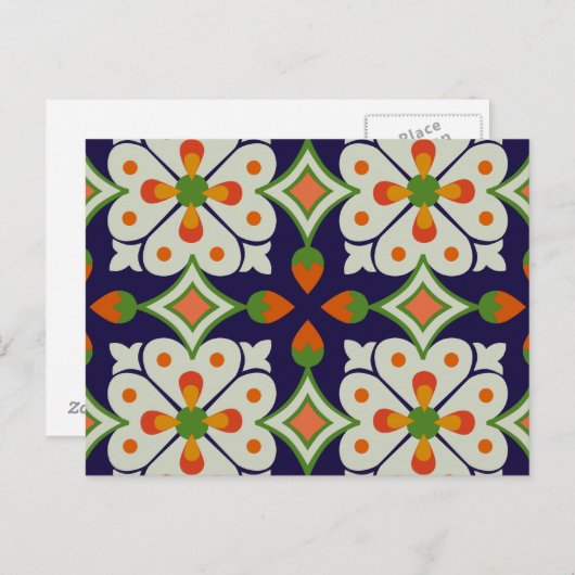 Oude hartentegels briefkaart (Voorkant / Achterkant)