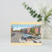 Oude Harvard Square, Cambridge Ansichtkaart Briefkaart (Staand voorkant)