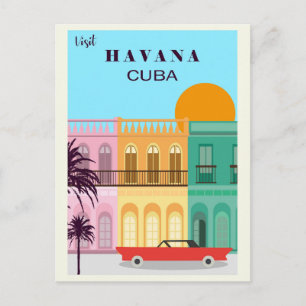 Oude Havana Cuba Kleurrijke Reis Briefkaart