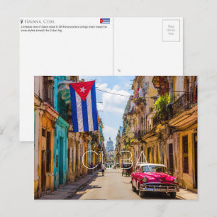 Oude Havana, Cuba Reisansichtkaart Briefkaart