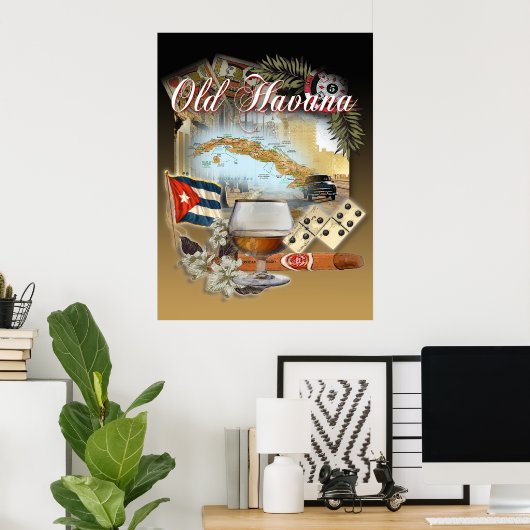 oude havana poster (Thuiskantoor)
