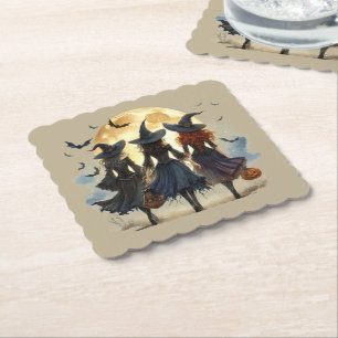 Oude Have a Bewitching Halloween Kartonnen Onderzetters