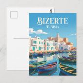Oude Haven, Bizerte Tunesië Briefkaart (Voorkant / Achterkant)