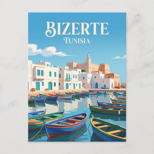 Oude Haven, Bizerte Tunesië Briefkaart (Voorkant)