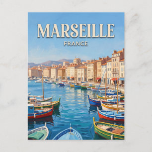 Oude Haven Marseille Frankrijk Briefkaart