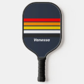 Oude haven met strepen over de naam heen pickleball paddle (Achterkant)