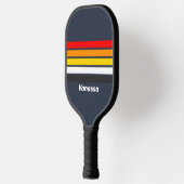 Oude haven met strepen over de naam heen pickleball paddle (Links)