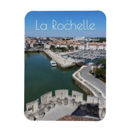 Oude haven uitzicht La Rochelle Magneet (Verticaal)
