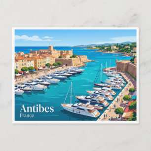 Oude haven van Antibes Frankrijk Briefkaart