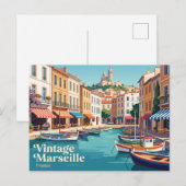 Oude Haven van Marseille Frankrijk Briefkaart (Voorkant / Achterkant)