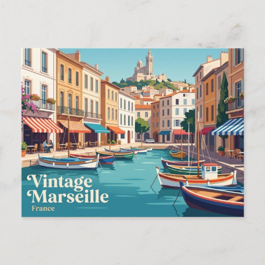 Oude Haven van Marseille Frankrijk Briefkaart (Voorkant)