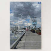 Oude havenkraan legpuzzel (Verticaal)