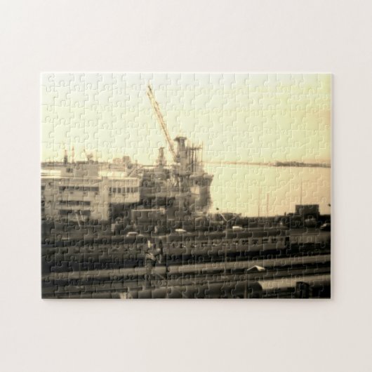 Oude havenoverzicht van Algiers Algerije Legpuzzel (Horizontaal)