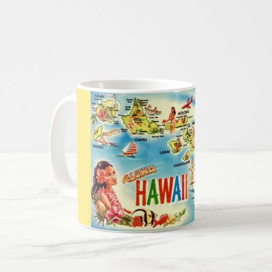 Oude Hawaï Eilanden Mok (Voorkant links)