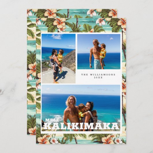 Oude Hawaï | Mele Kalikimaka Kerstkaart (Voorkant / Achterkant)