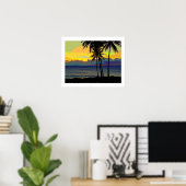Oude Hawaï zonsondergang Posters (Thuiskantoor)
